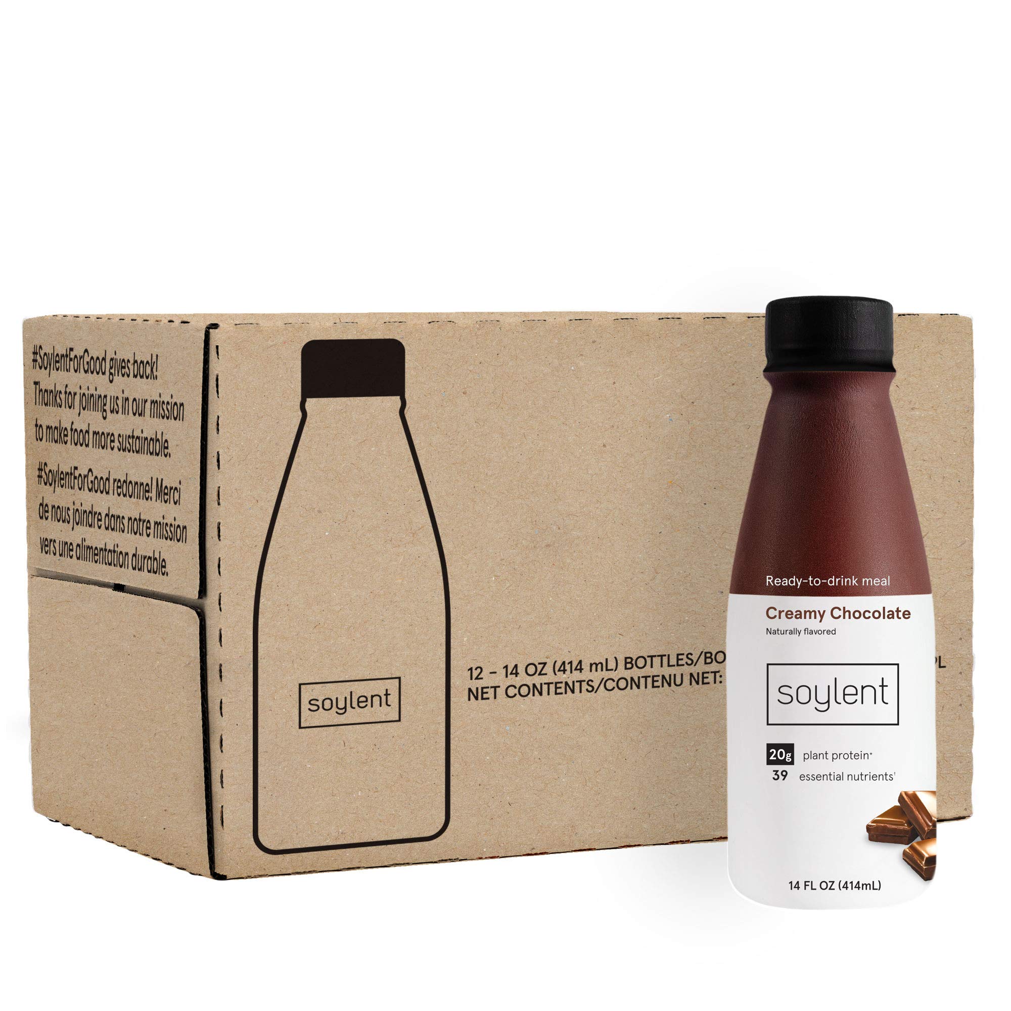 Soylent Complete Nutrition GlutenFree Vegan Protein Meal Replacement