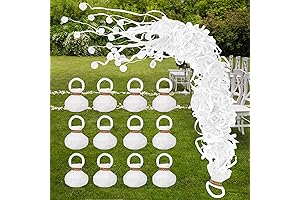 12Pack No Mess Streamers, Romantic White Confetti Poppers