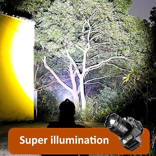 Miniatura 4 de Alto brillo mecha faro distancia zoom Ciclismo linterna USB recargable LED lámpara de cabeza con 4 modos de luz de advertencia de seguridad al aire