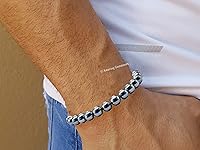 Vista 734 de Amazing Gemstone Pulsera de cristal para mujeres y hombres, pulsera de cristal curativo de protección, pulsera elástica con cuentas de piedras