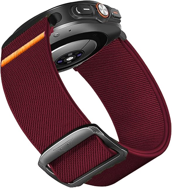 Compatible with Reebok Pulse Smartwatch Bands, Lamshaw Quick Release Stretchy Solo Loop Adjustable Nylon Replacement Straps Compatible with Reebok Pulse/Icon Smartwatch