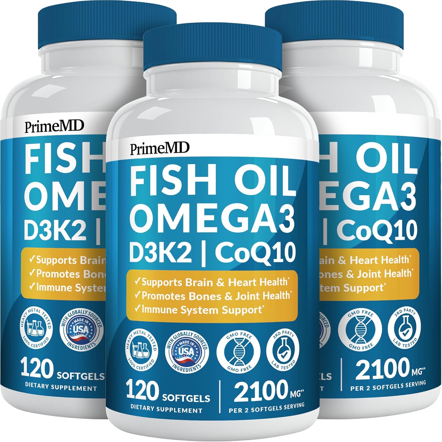 5-in-1 Fish Oil Omega 3 Fatty Supplements...