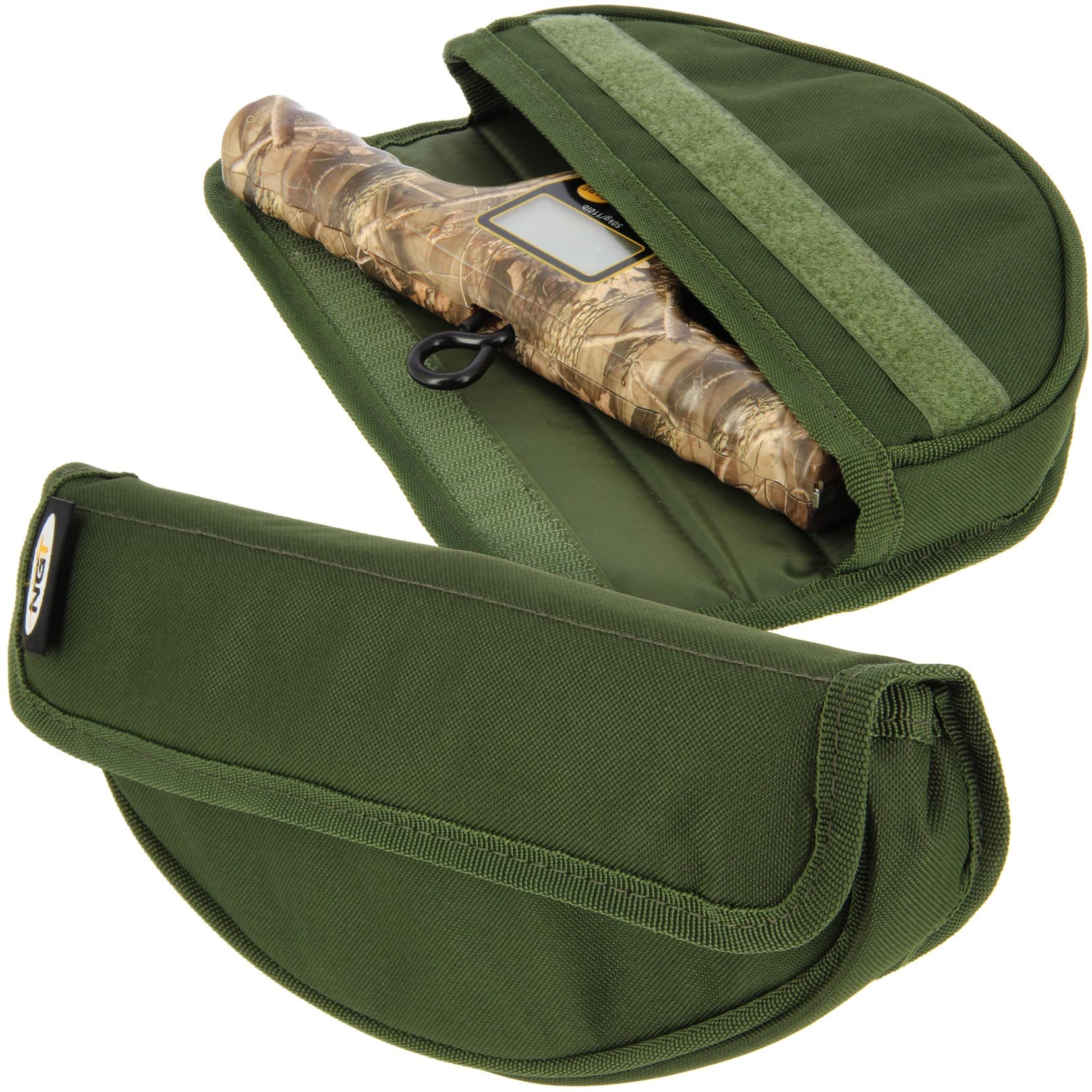 DNA Leisure NGT XPR T-Bar Digital 50 kg Wiegewaage und Schutzhülle für Karpfen-Grobangeln, Schwarz oder Camouflage, Camo