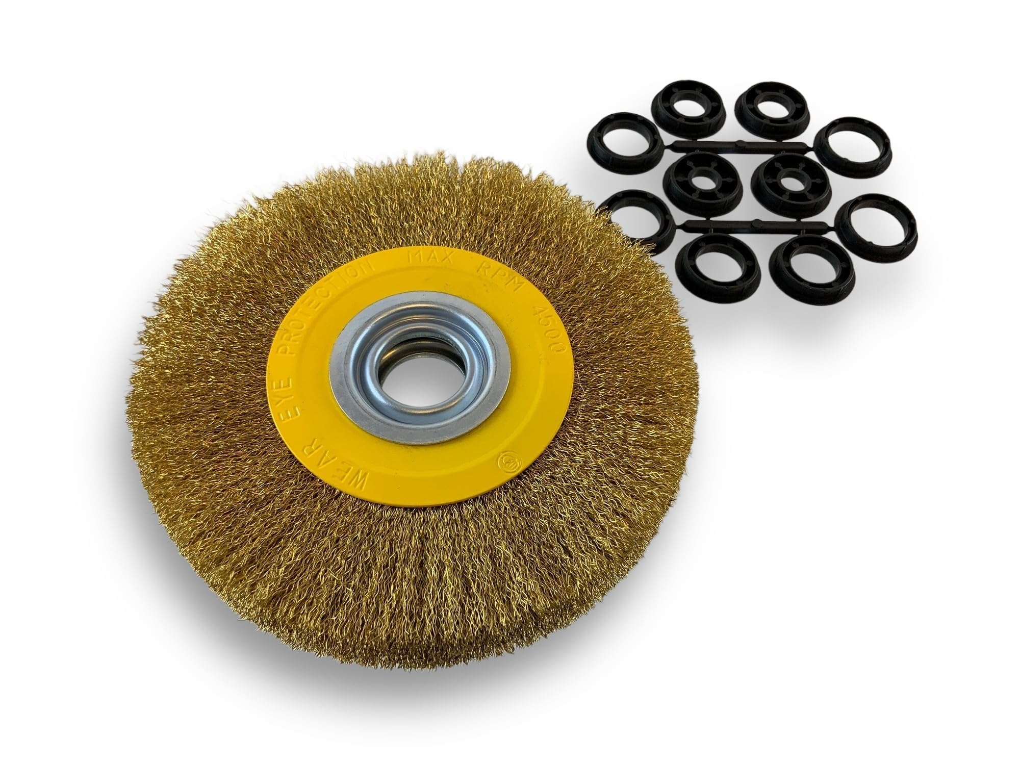 Kibros Brosse circulaire touret laiton dur Ø 200 mm 2 rangs