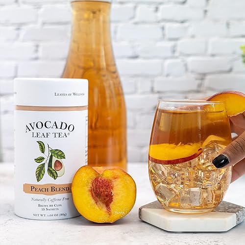 Miniatura 7 de Avocado Leaf Tea Peach Tea  Naturally caffeine-free, Healthy Herbal Tea  Immune Support & Booster  Cold Brew or Hot Tea - 30 Tea Bags  60 Servings