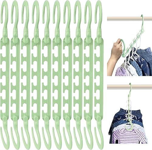 Miniatura 6 de Wonder Hanger Max - Paquete de 10 perchas de ahorro de espacio, ganchos reforzados giratorios 360°, percha en cascada, organizador para dormitorios