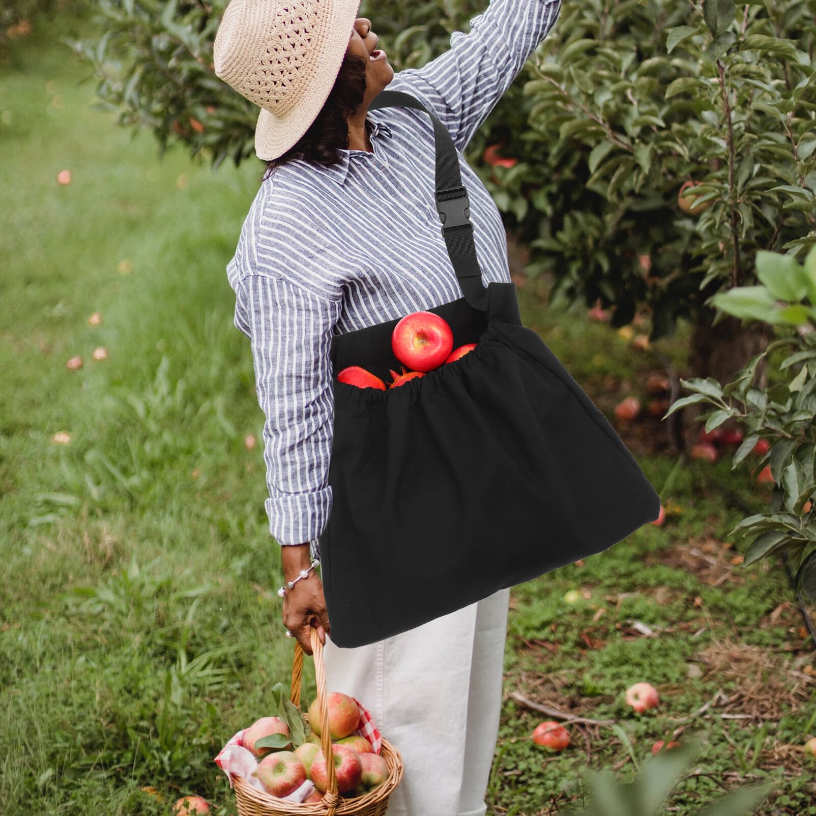 Yardwe Bolsa De Recolección De Frutas Cesta De Cosecha De Jardín Para Verduras De Jardín Delantal De Cosecha De Jardín Para Huerto Al Aire Granja