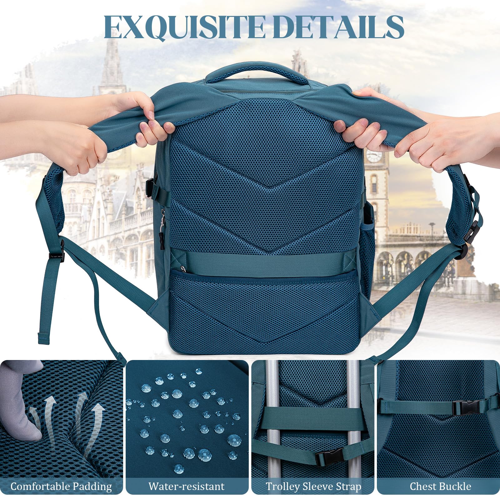 Lossga Für Easyjet Handgepäck 45x36x20cm Rucksack für Wizzair Flugzeug Tasche Reisetasch