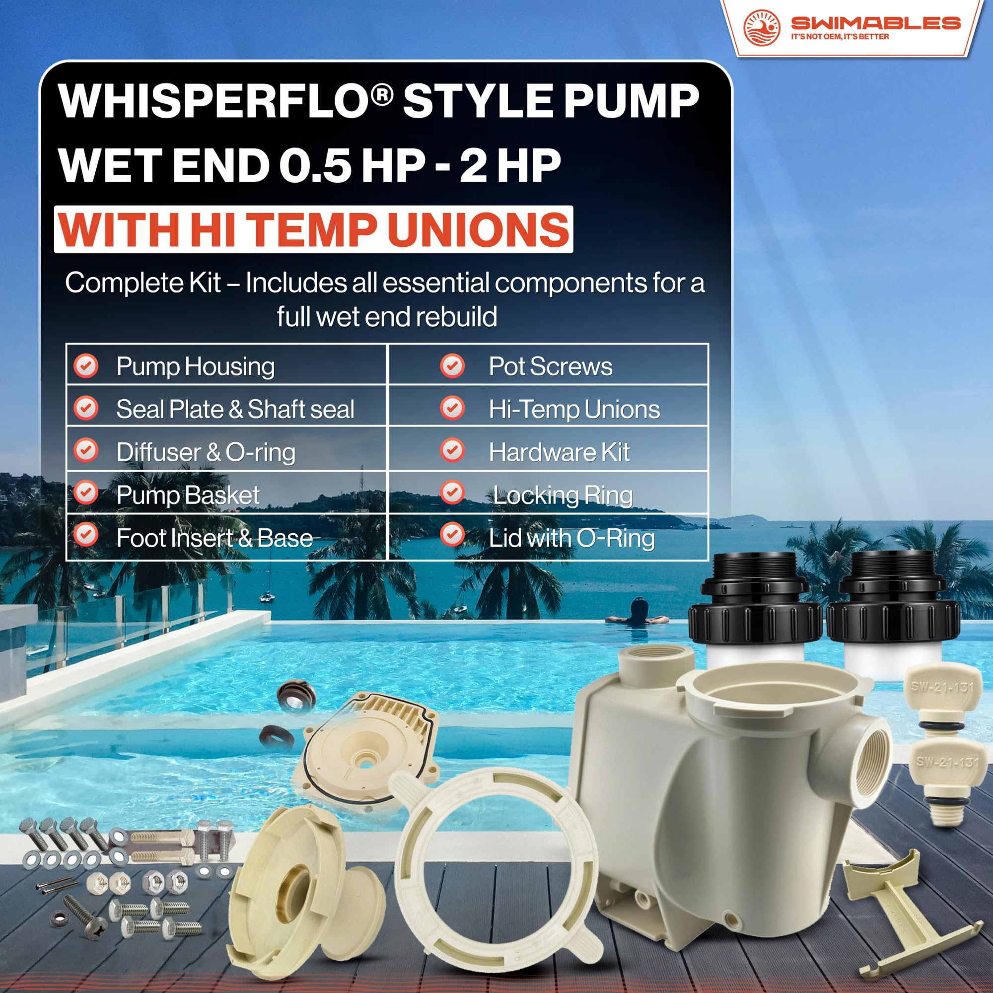 スイミーナセット Amazon.com: Swimables Complete Wet End Replacement