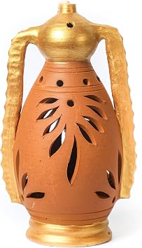 Desifavors Terracotta Lanterns | Indian Handcrafted Decorative Hanging Candle Lanterns | Diwali Christmas Lantern | Indoor, Outdoor, Home, Living Room, Parties | 4.33x4.33x7.48 Inch Pack of 1