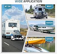 Vista 7 de PAULINN Correas de Amarre para Remolque de Barco de 1 Pulgada x 1.22 M, Correas de Amarre de Popa Ajustables de Alta Resistencia de 1089 KG