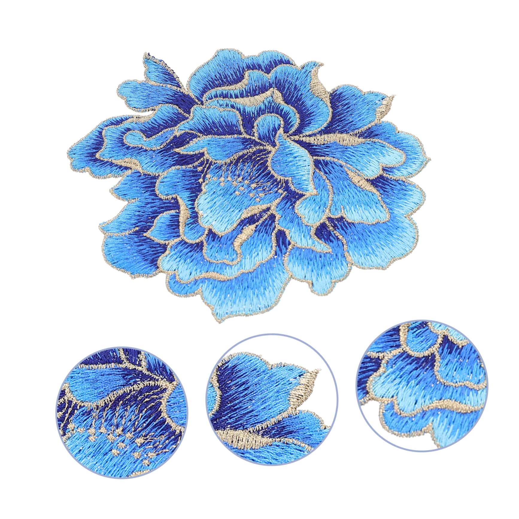 Adornos para Ropa, Parches Bordados de Tela Flores
