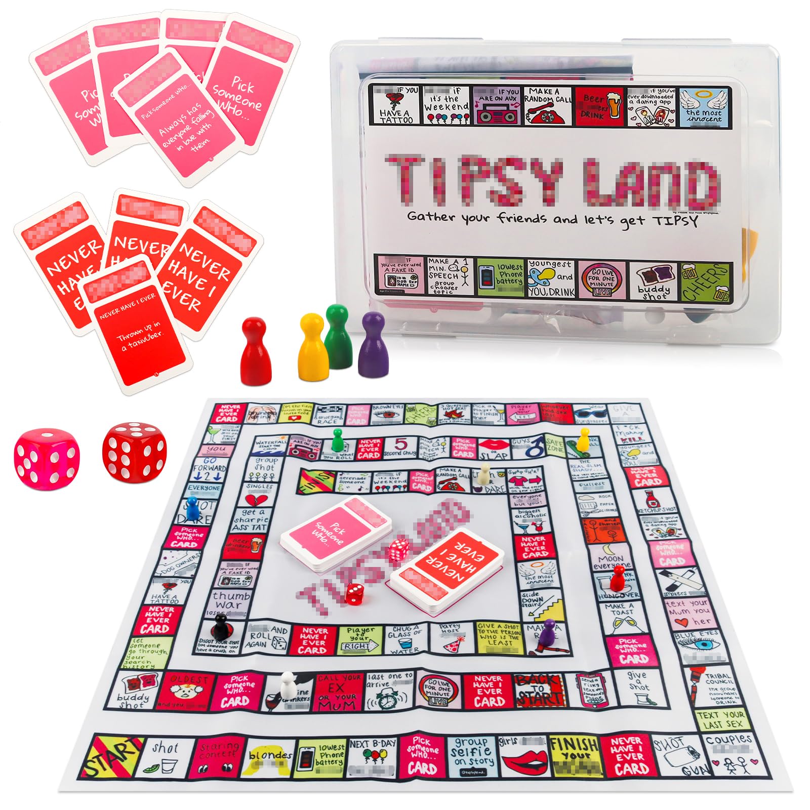 Gioco da tavolo nostalgico da bere Littyland - Gioco per feste per adulti - Gioco per addii al celibato - Gioco per addii al nubilato - Gioco per feste di 21° compleanno - Italia