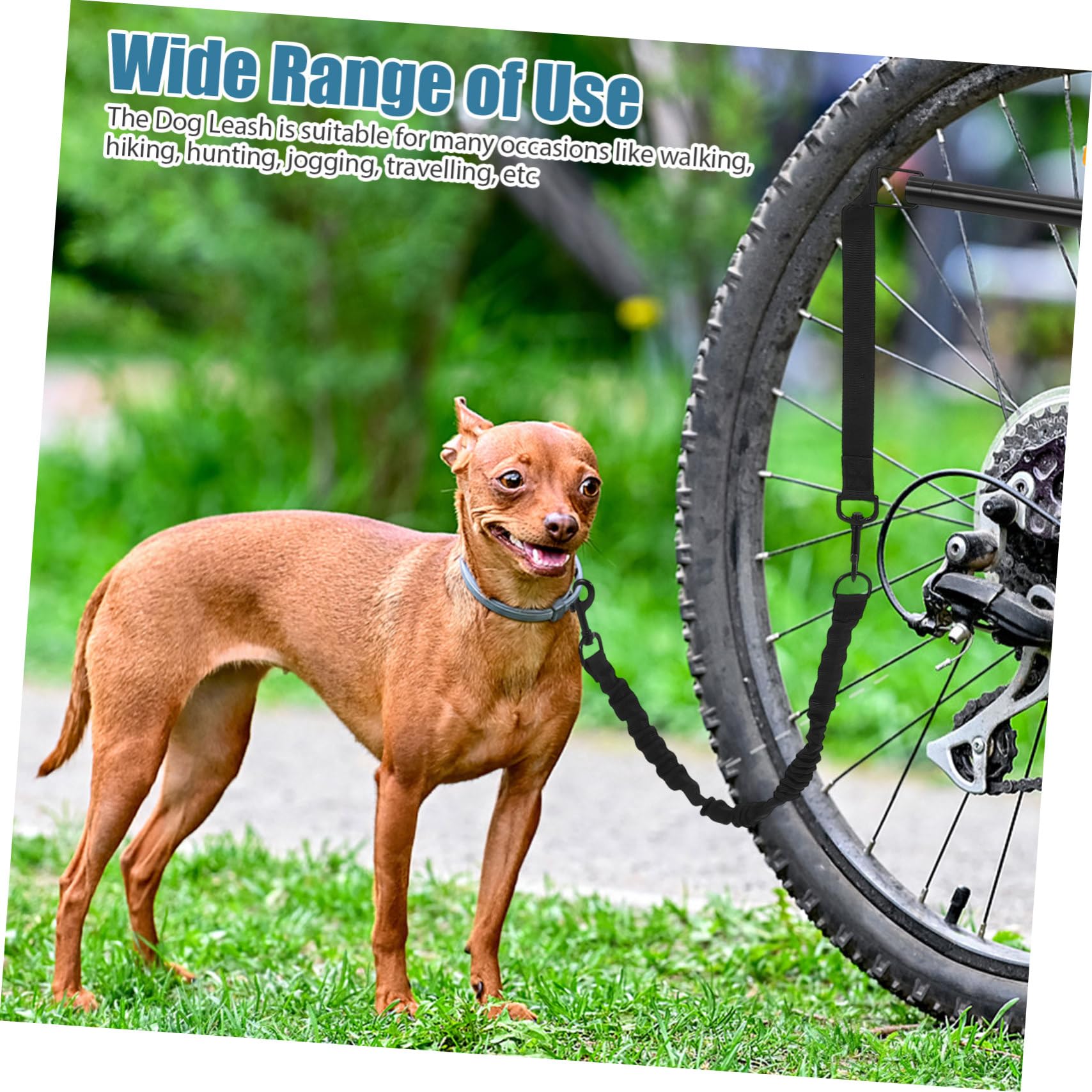 Hemobllo Guinzaglio Estensibile e Resistente All'usura per Cani da Bicicletta Resistente Oxford e Lega per Escursioni All'aperti Cani Piccoli e Medi