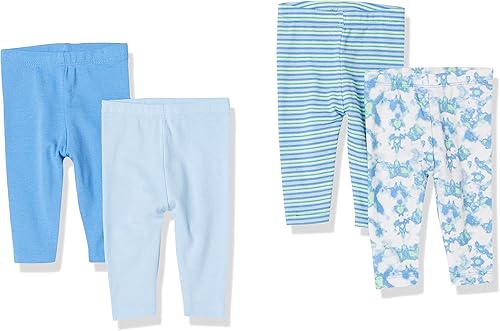Hanes Leggings unisex de punto flexible definitivo pantalones para bebé paquete de 4