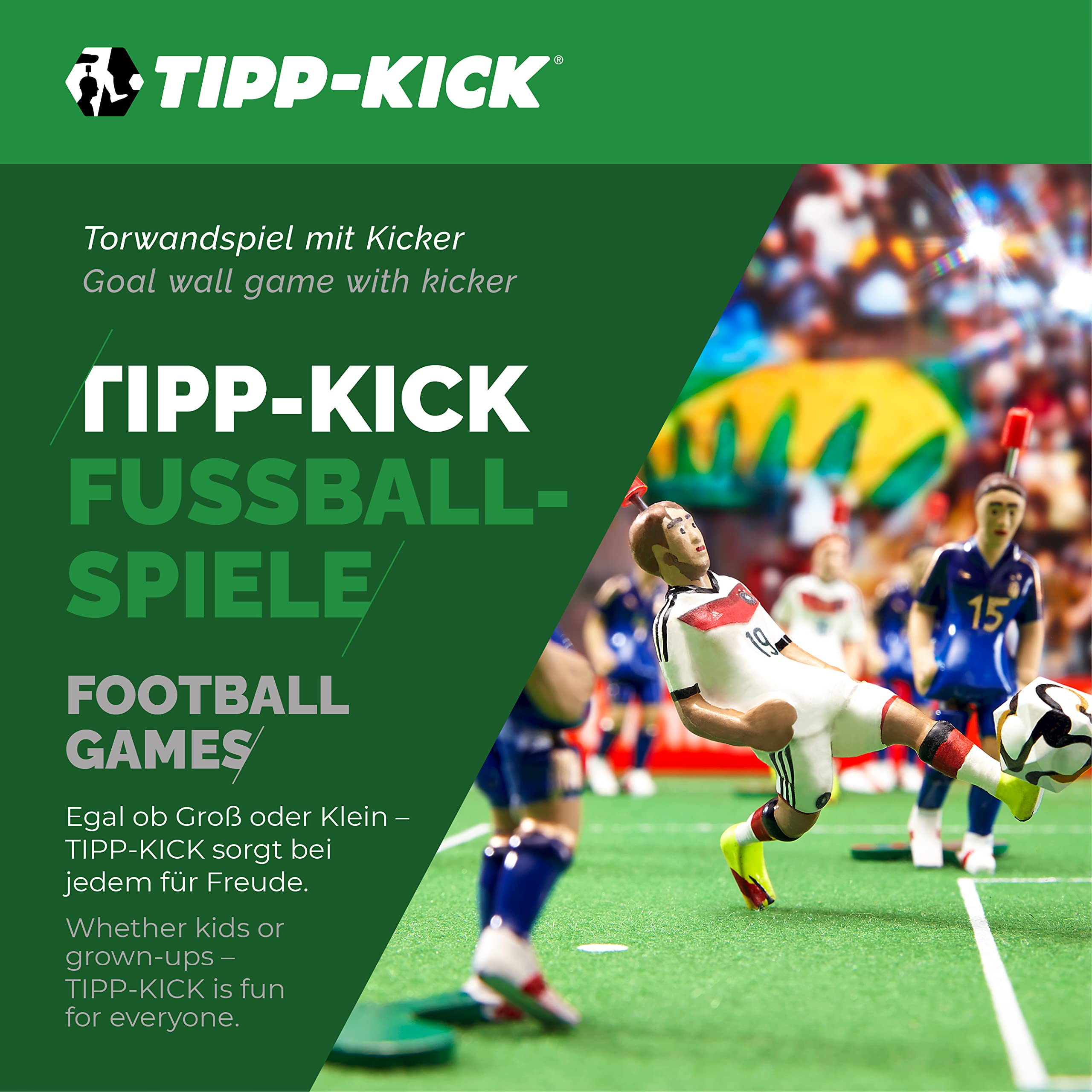 TIPP-KICK Juego de portería de Pared – Set Listo para Jugar con un Jugador usando Uniforme de Alemania I Juegos para Pasar el Tiempo, Cabe en Cualquier Mesa