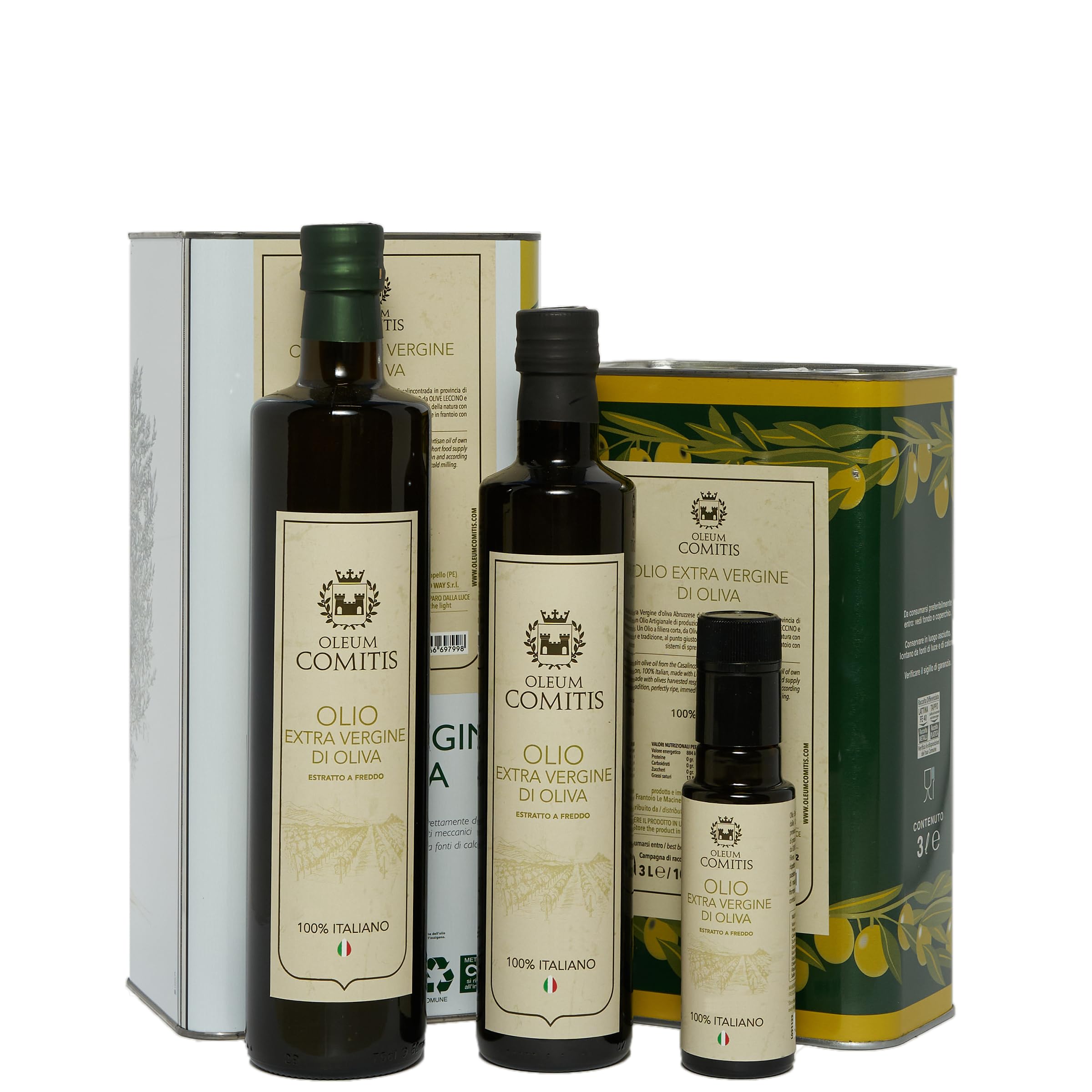 Oleum Comitis - Oliwa z oliwek Extra Virgin 100% włoska tłoczona na zimno - 6 butelek po 750 ml