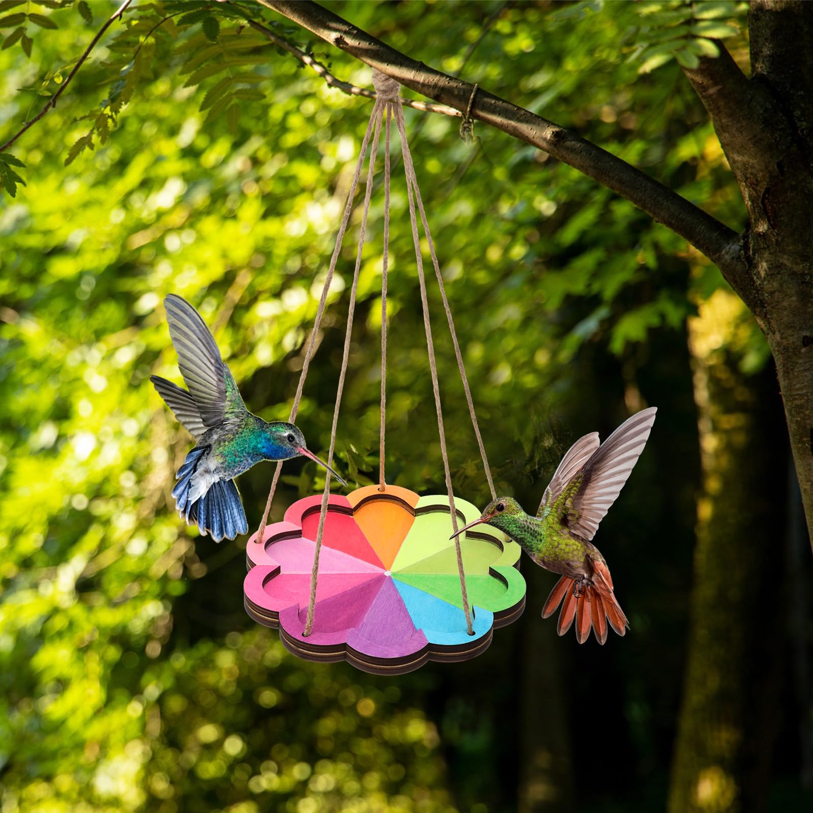 DoubleFill Kit di 48 mangiatoie per uccelli per bambini dai 3 agli 8 anni, crea le tue mangiatoie per uccelli fai da te per dipingere mestieri per giardino primaverile decorazione esterna progetti di