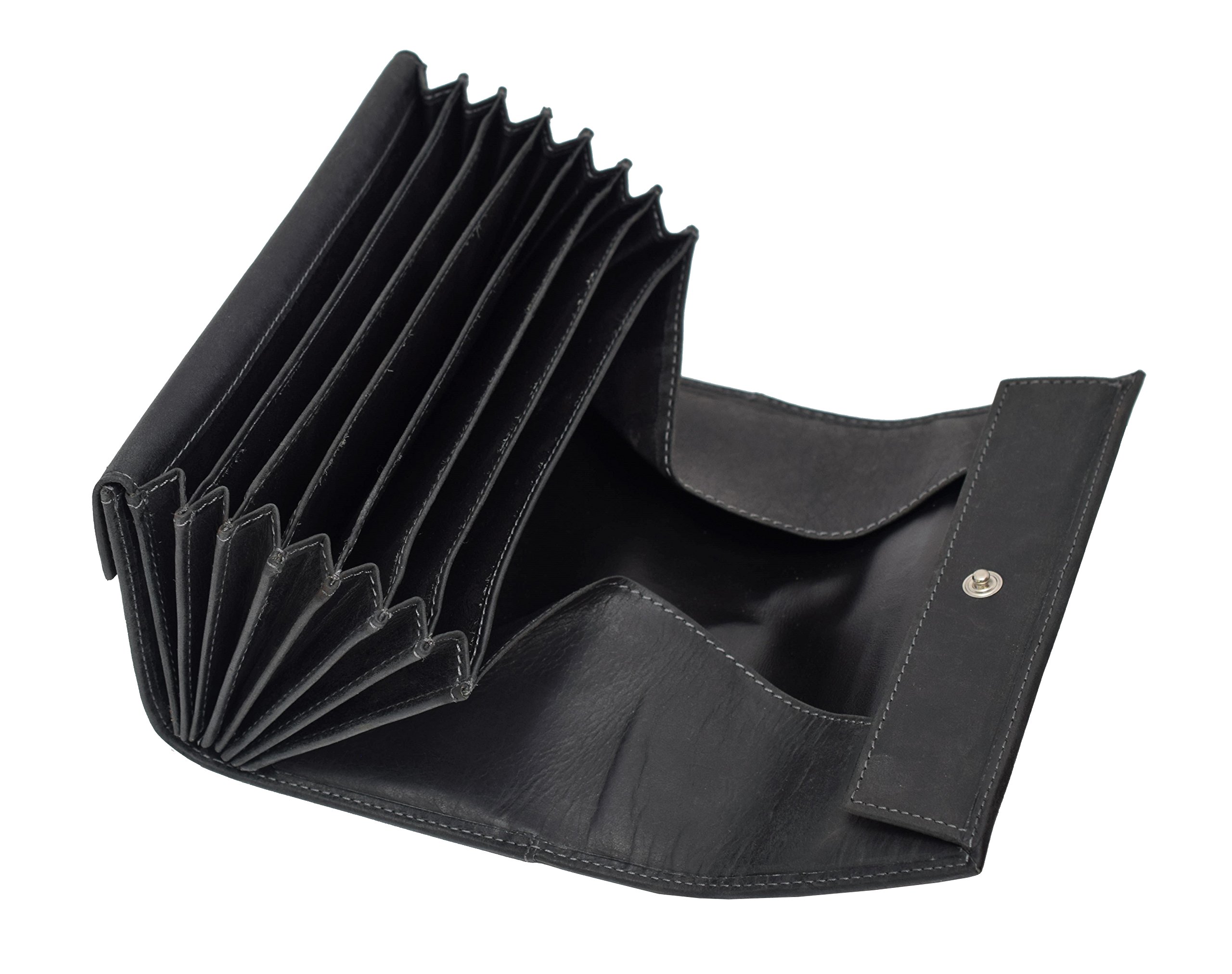 Menzo Kellnerbörse aus echten Leder, Kellnergeldtasche, Kellnerbeutel (schwarz)