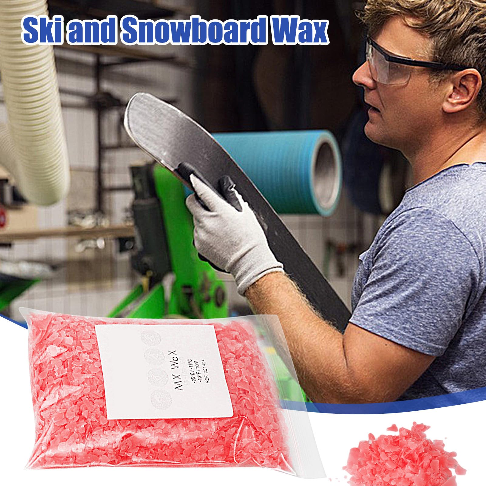 Cire de ski, pâte à repasser toutes températures – 100 g de pâte à cire pour réparation de skateboard, sports d'hiver, sports de plein air, parc enneigé, sentiers de montagne, aventure, athlètes