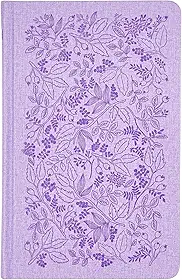 Bíblia Sagrada ACF Slim, Capa dura de luxo lavanda, Jardim, Leitura Perfeita