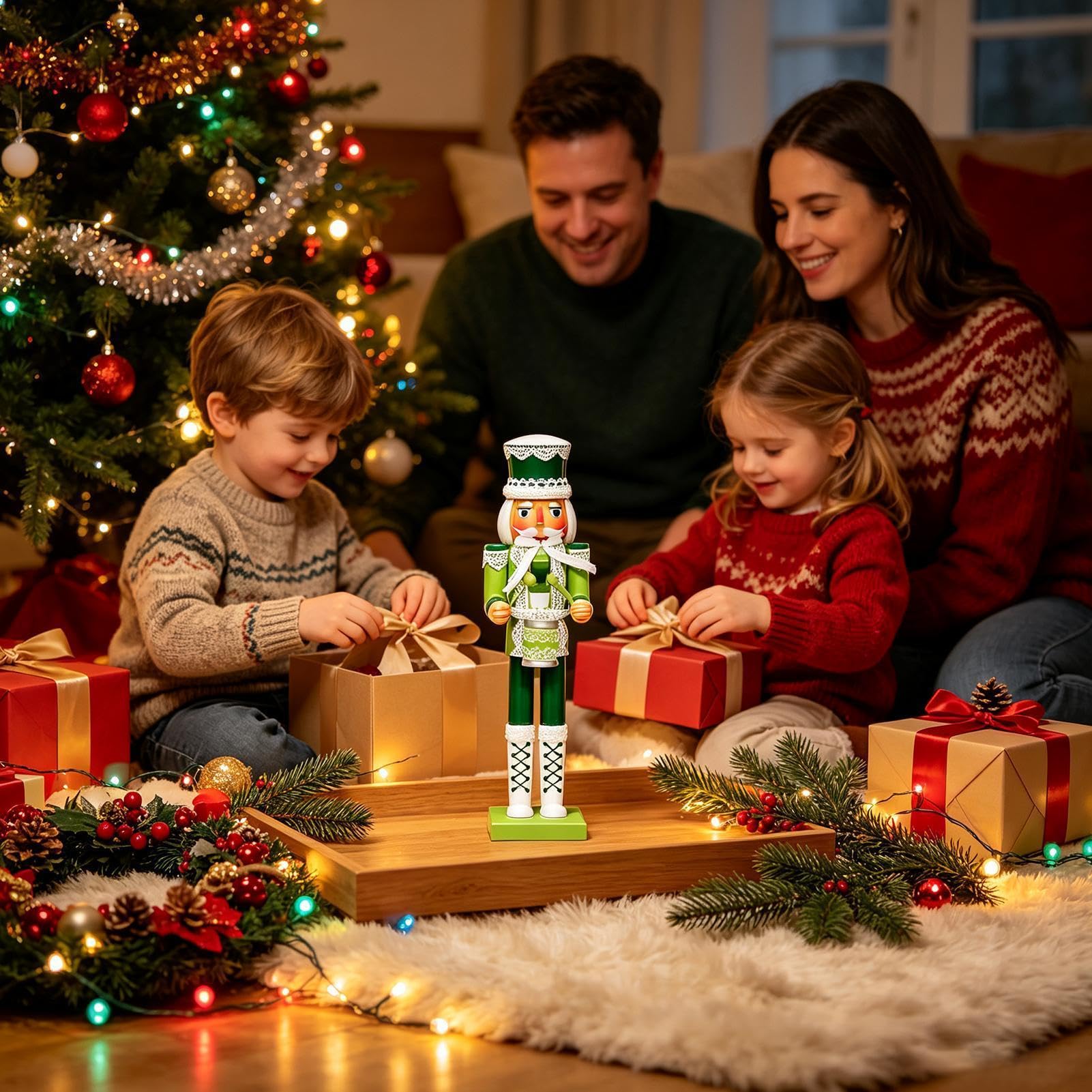 Generico Weihnachtsfigur - Holzstatue 15 Zoll