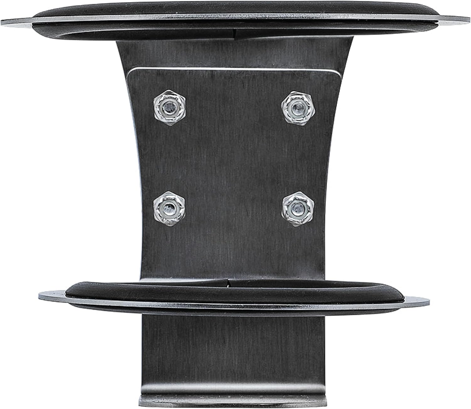 Stainless Steel Motorcycle Handlebar Cup Holder with 1" Metal Mount Ball Plate (fits 30 oz Tumblers)