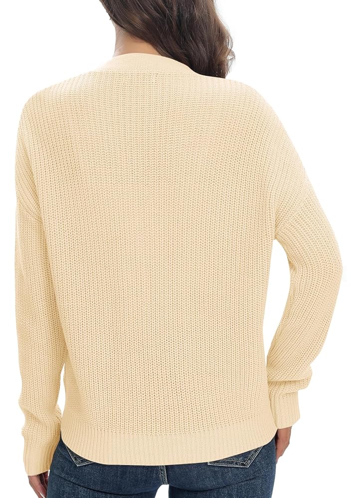 Urban CoCo Women's Lightweight Knit Open Front V-Neck Long