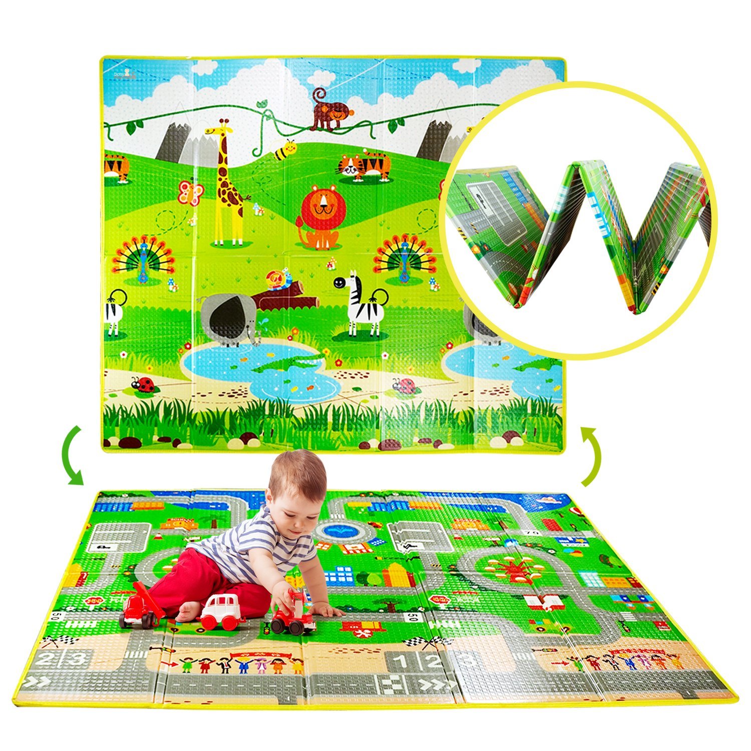 Baby Playmat Lab Foldable Jungle Play Mat (Large) Kids