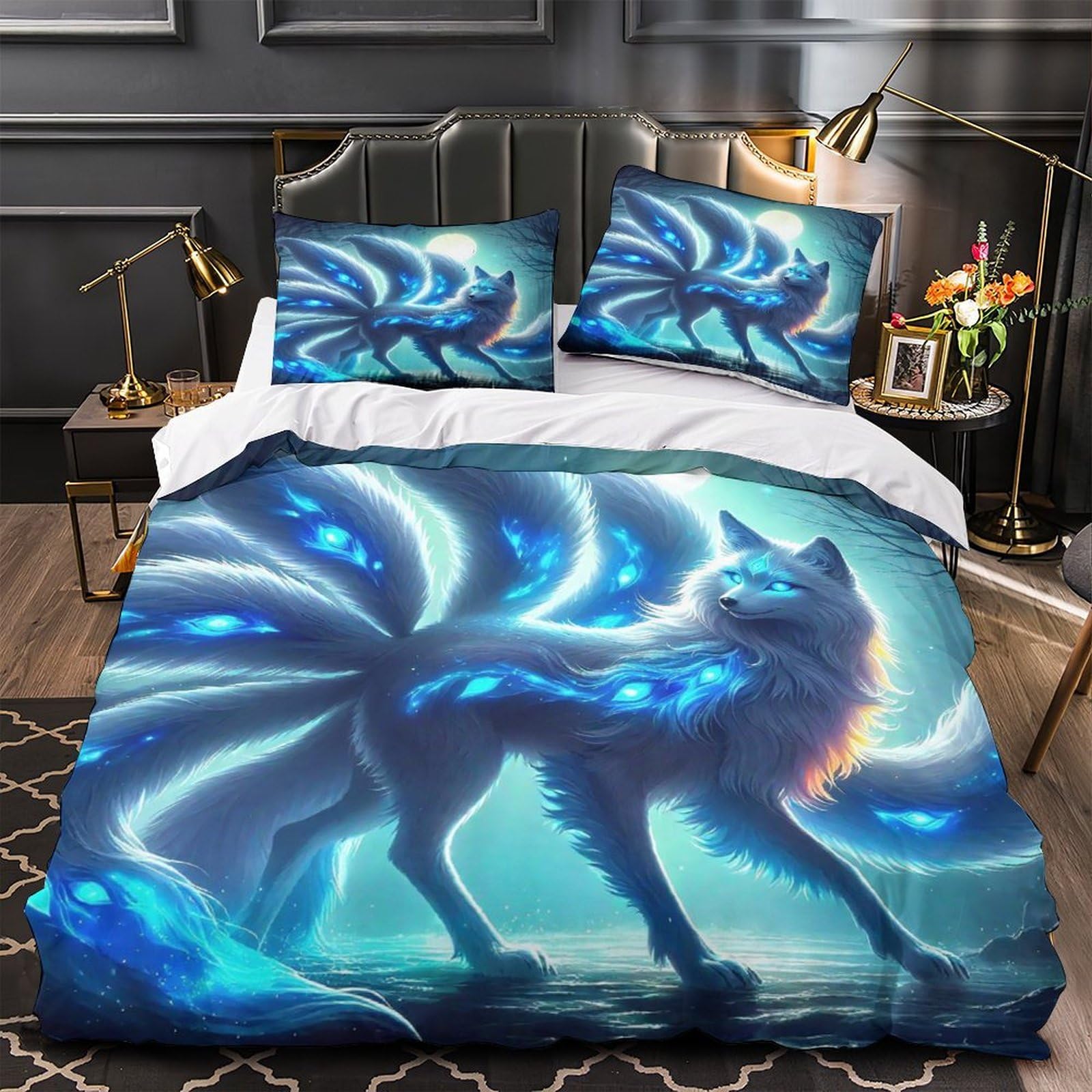Linge de lit fantastique renard 260x220 pour une chambre parentale moderne