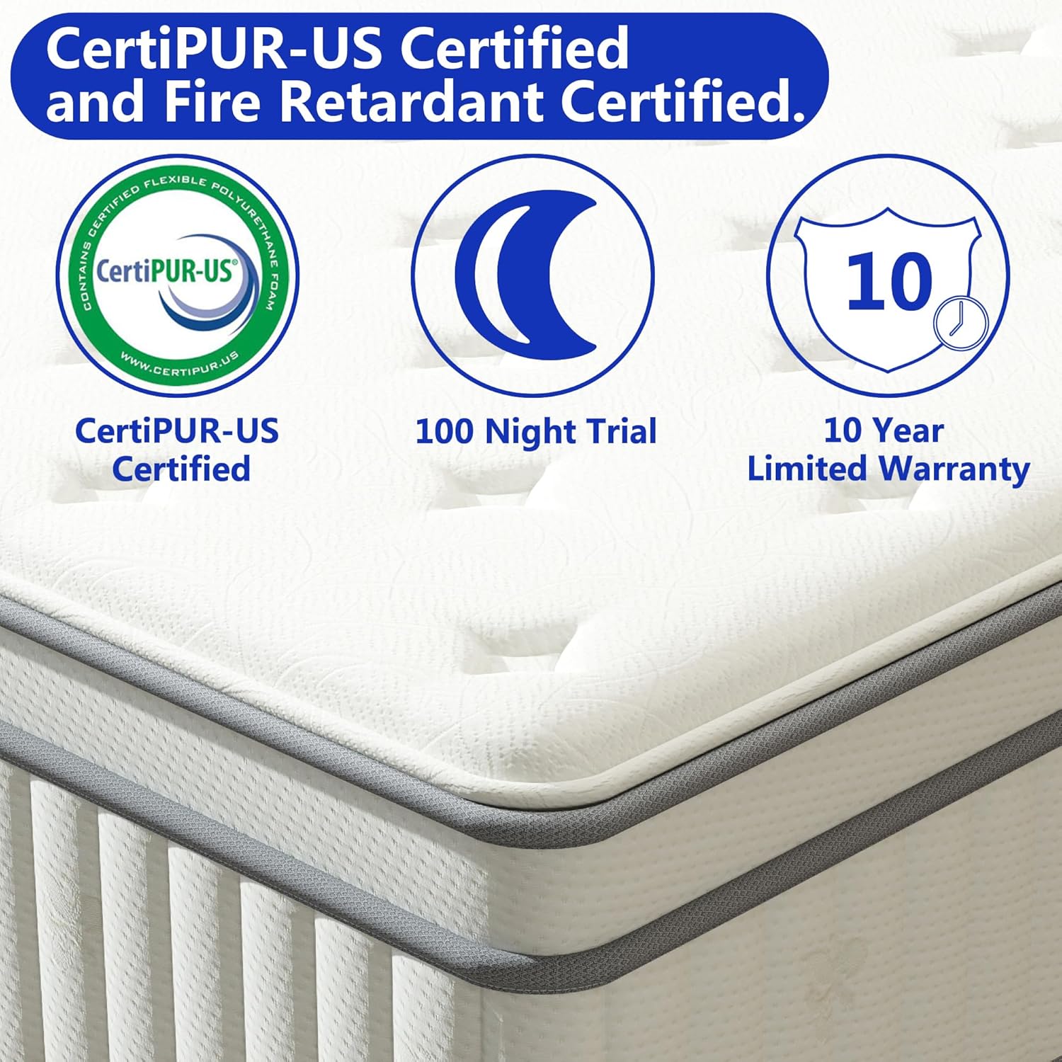 Aoowow 14 Inch King Size Mattress,Superior Hybrid King Mattress in a Box Gel Memory Foam King Bed Mattresses with Pocket Springs,Medium Firm,Pressure Relief, 80”*76”*14”