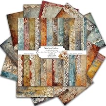 Vintage Scrapbook Paper 12 12 - 24Sheets Double-Sided Pattern Decorative Paper | Scrapbook Supplies & Card Making Supplies for DIY Crafts Art Journaling Photo Album Decor Brown