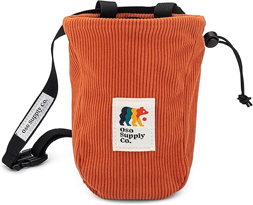 Bolsa de tiza de pana vintage para escalada en roca, cubo de tiza Boulder con cinturón y bolsillo con cremallera - Equipo de escalada en roca