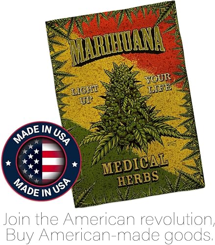 Miniatura 5 de Marihuana Burlap Garden Flag Set with Stand Novelty Trendy House Decoration Banner Small Yard Gift Double-Sided, Made in USA