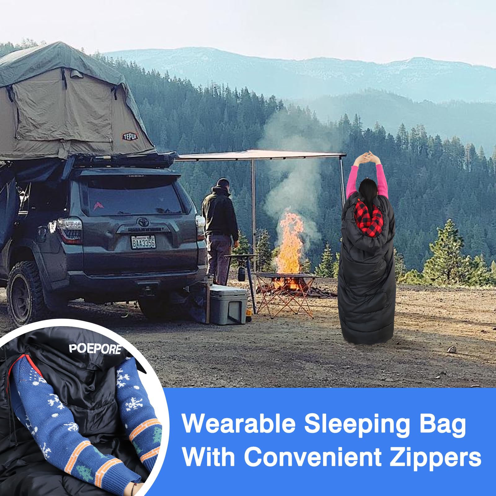 Saco de dormir de franela de algodón de 0 grados para clima frío para adultos, XXL, saco de dormir portátil para 4 estaciones, impermeable, con saco de compresión