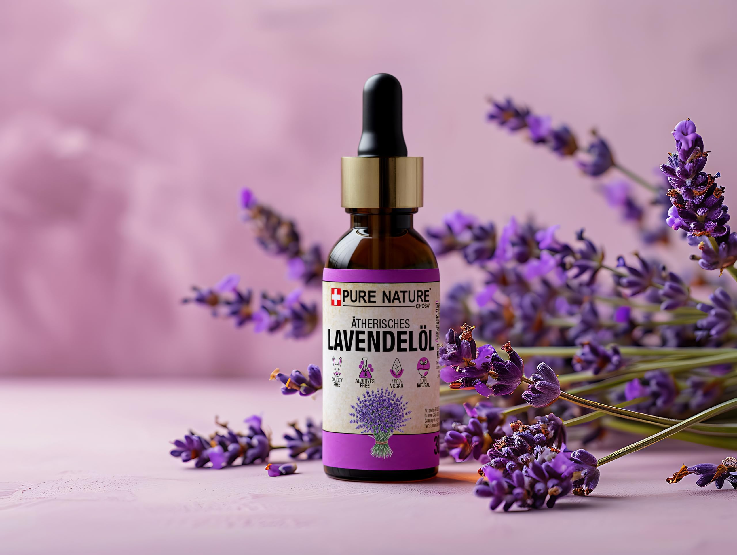 CHOSA Ätherisches Öl Lavendel 1000ml | 100% Natürliches Duftöl für Diffuser Aromatherapie, Luftbefeuchter, Sauna & Massage, Intensiver Raumduft