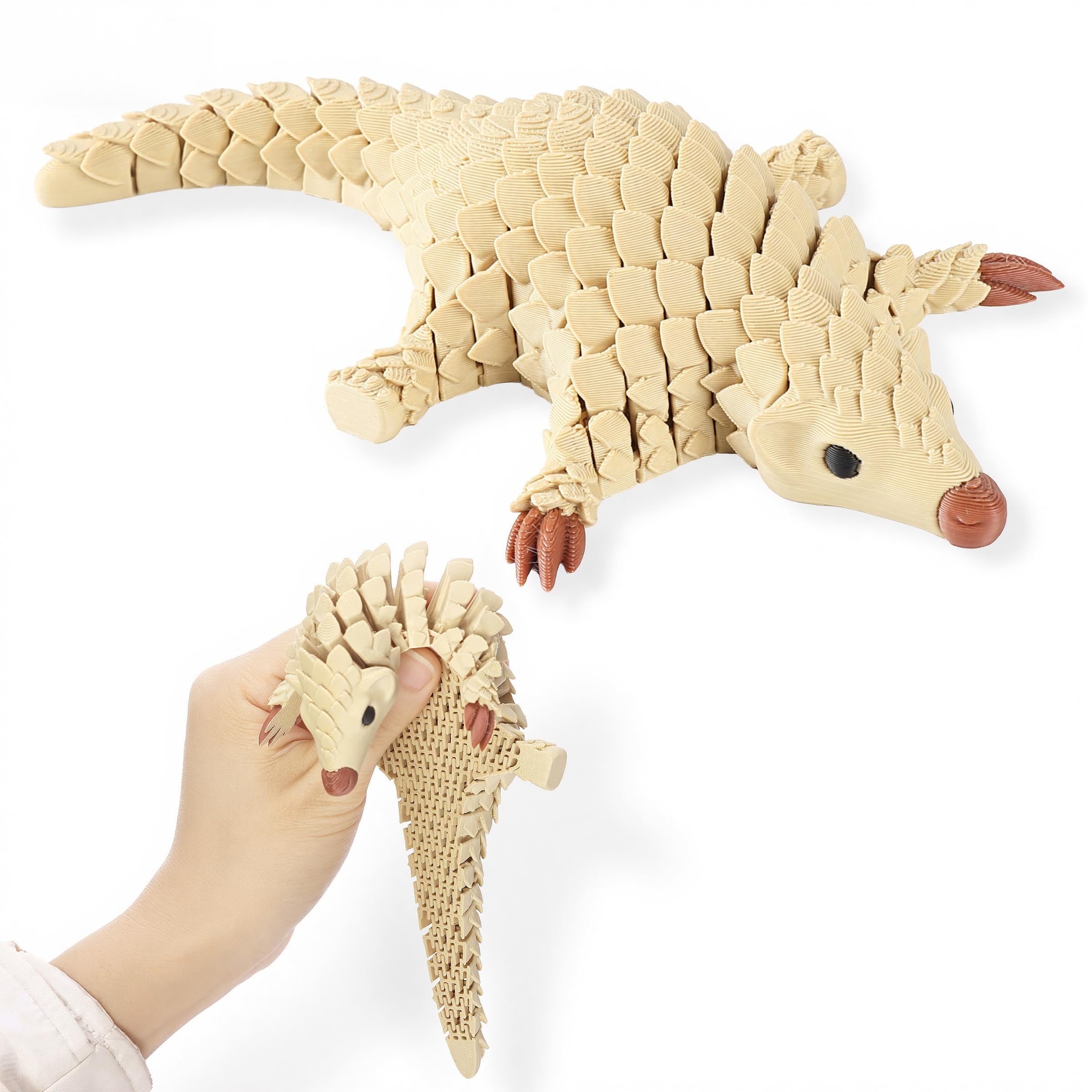 Yipintang Large Heavyweight 8.3-Inch 3D Printed Pangolin, Reinforced Articulated Figure w…
