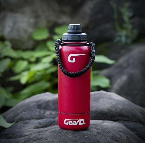 Miniatura 8 de Matraz deportivo de acero de 32 onzas con doble aislamiento, con recubrimiento en polvo para gimnasio y exteriores con un recipiente único adjunto