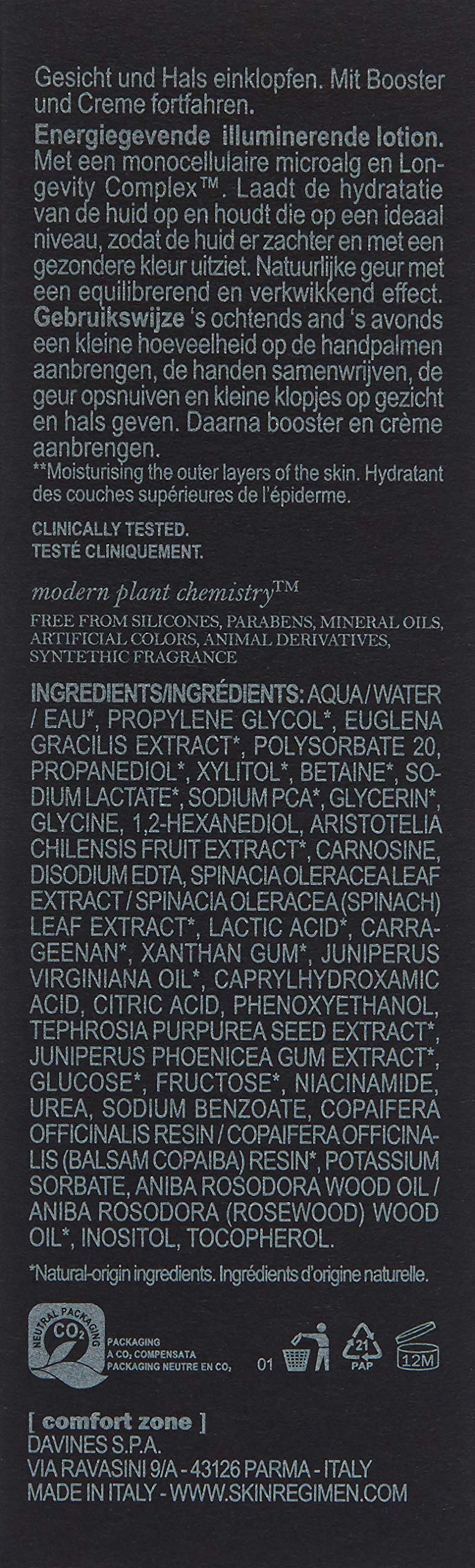 Skin Regimen Comfort Zone – Microalgae Benzin 100 ml