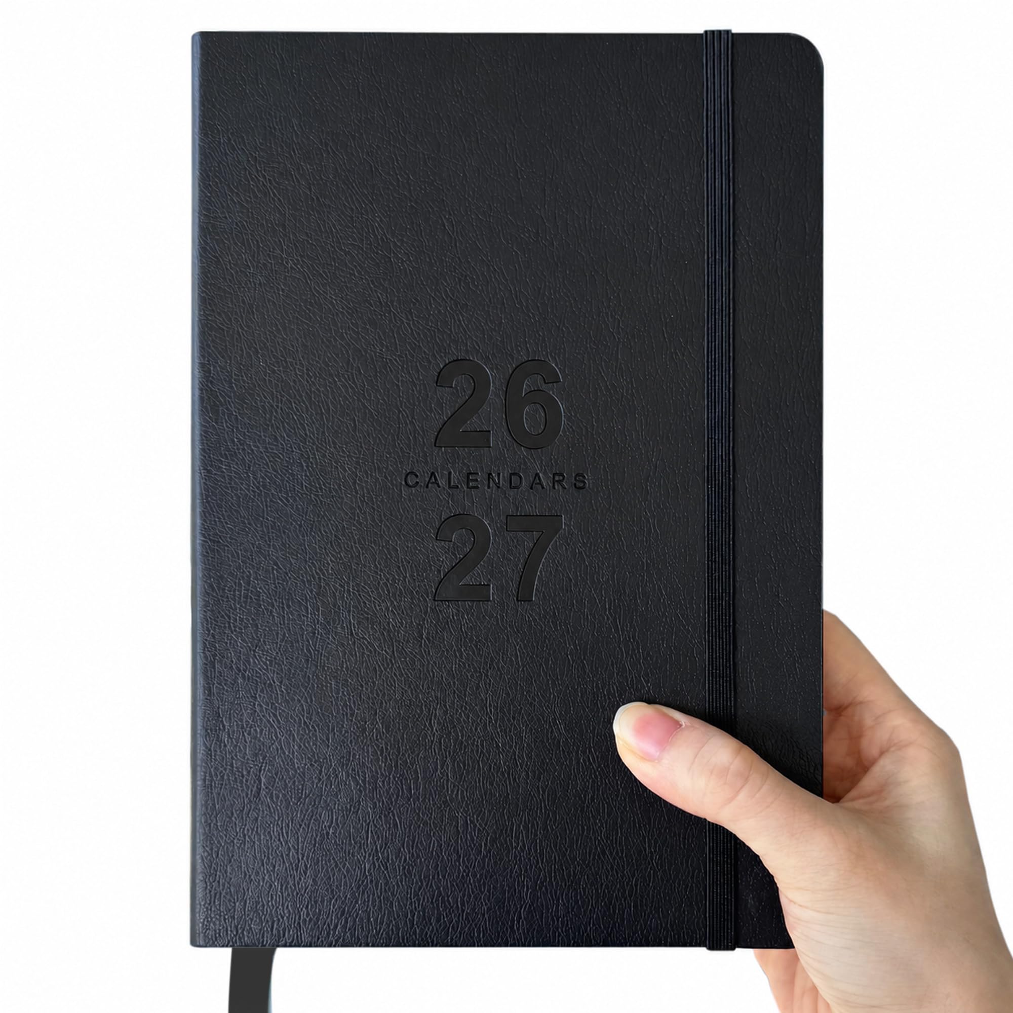 Daily Planner 2026-2027 One Page A Day, 8.5"x5.8" Academic Planner (Black)