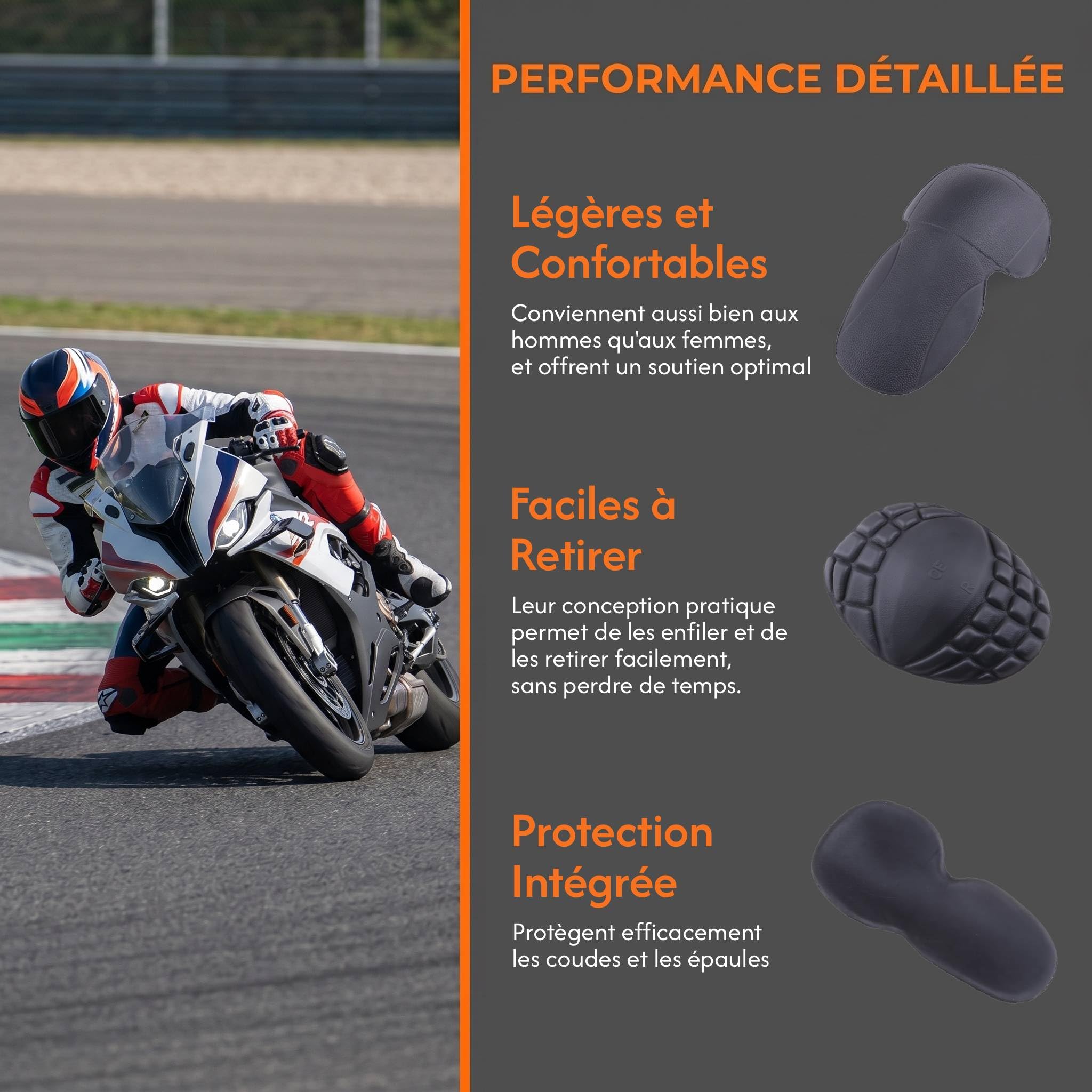 F Fityle 4 coudières et épaulières, équipement de Protection, Accessoires, équipement d'équitation, Protections Amovibles pour Adultes