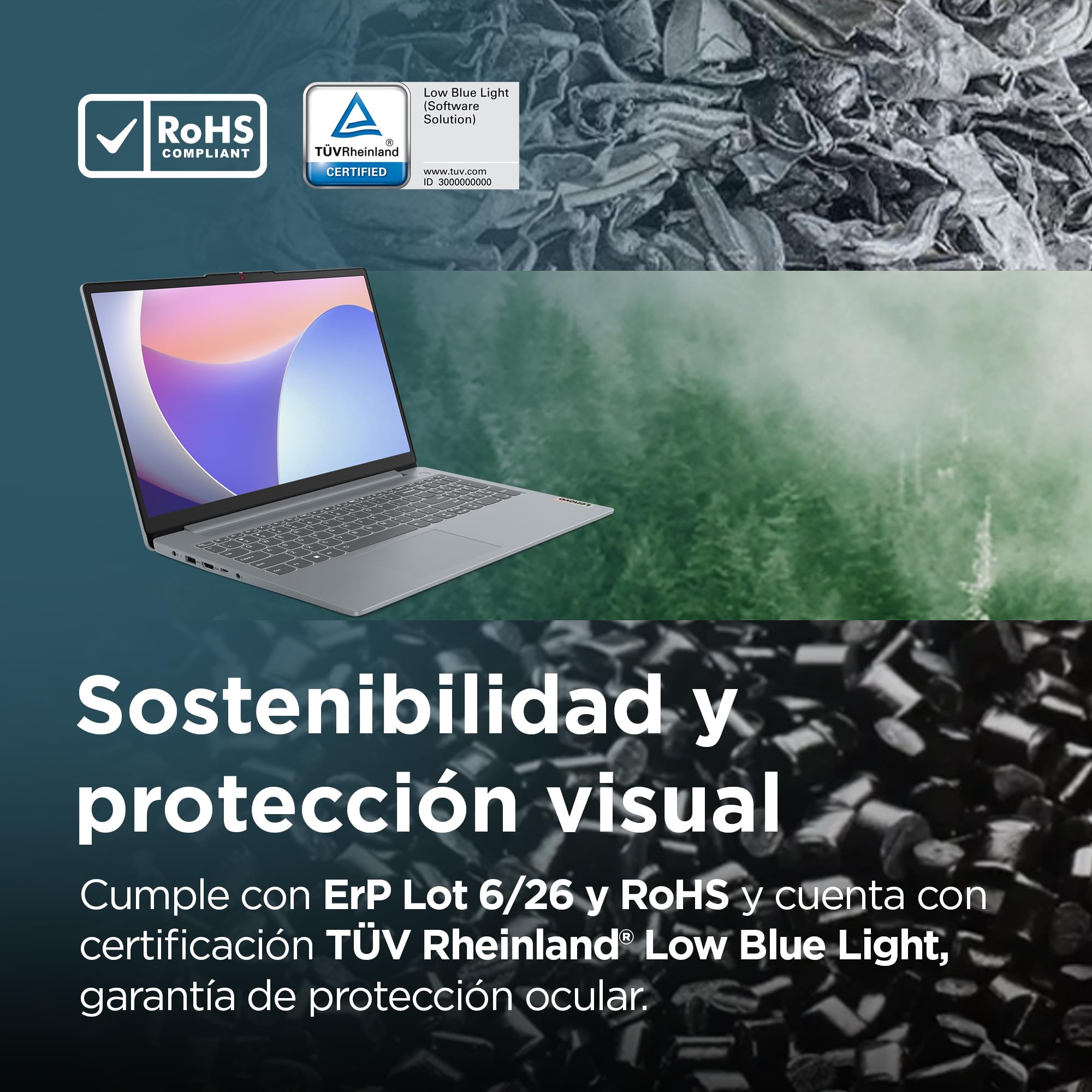 Lenovo IdeaPad Slim 3 Gen 8 – Ordenador Portátil 15.6" FHD (AMD Ryzen 5 40, 16 GB RAM, 512 GB SSD, Gráficos Radeon 610M, Wi-Fi 6, USB-C, Sin Sistema Operativo) Teclado QWERTY en Español – Gris Ártico