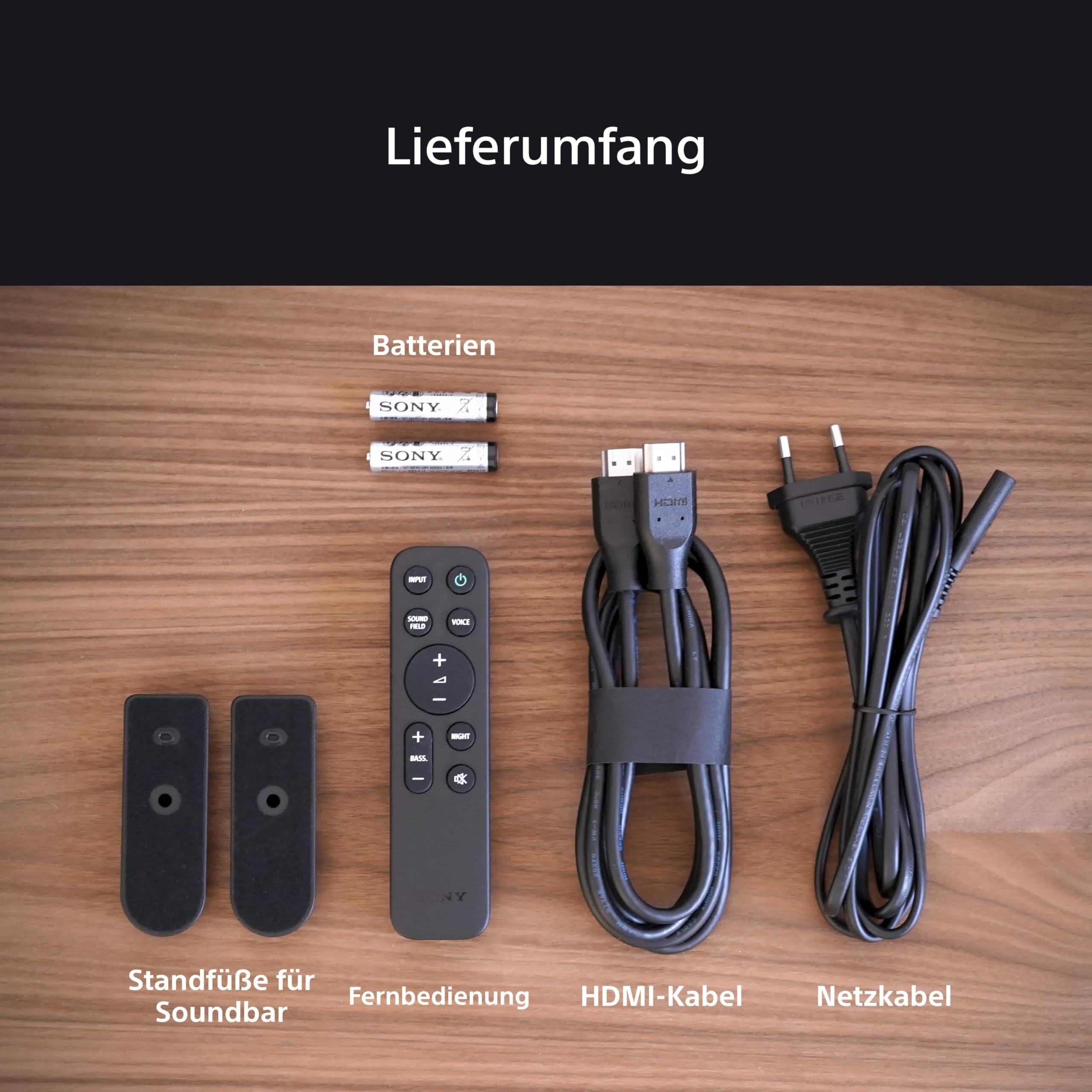 Sony BRAVIA Theatre Bar 6 mit Subwoofer (3.1.2-Kanal-Surround Sound, Up-Firing-Lautsprecher, Dolby Atmos, DTS:X, AI Voice Zoom 3 über BRAVIA TV, DSEE für Musik) Schwarz
