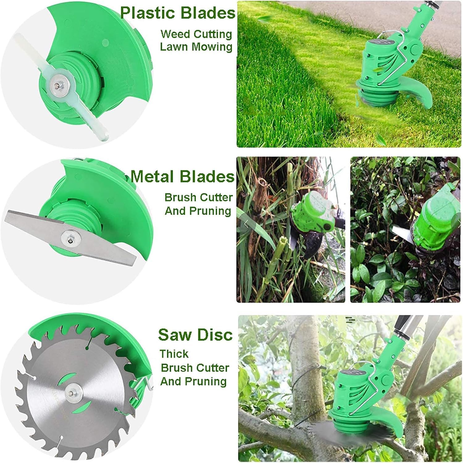 Trimmer Lame Testine Ricambi Tosaerba Decespugliatore Lame Weed Eater Blade Heads Denti Lama E Lama in Acciaio Inox, Whole Set