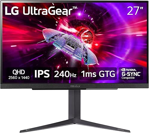 LG 27GR83Q-B 27-inch UltraGear QHD (2560x1440) IPS Gaming Monitor, 240Hz,