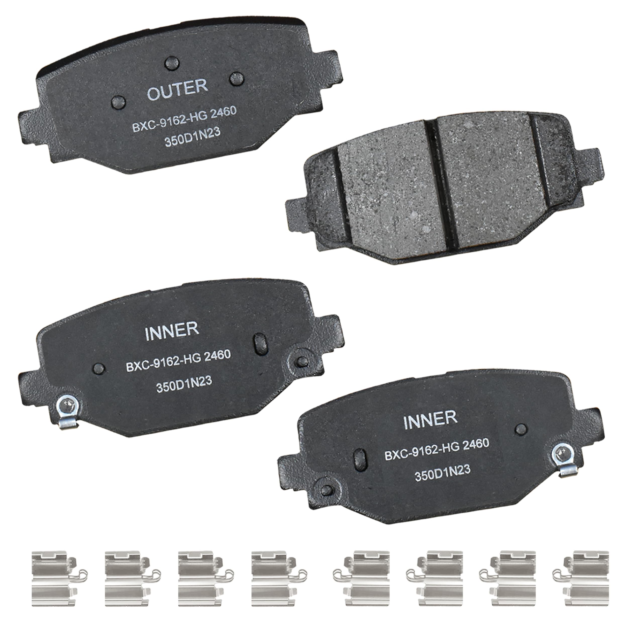 Bendix Premium SBC2460 Ceramic Rear Brake Pads for Jeep Grand Cherokee 2024-2023, Grand Cherokee L 2024-2022