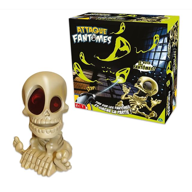 Attack FANTOMES, Juego de Disparos sobre Fantasmas, Electrónica, Habla en francés, 8915, Negro, Amarillo
