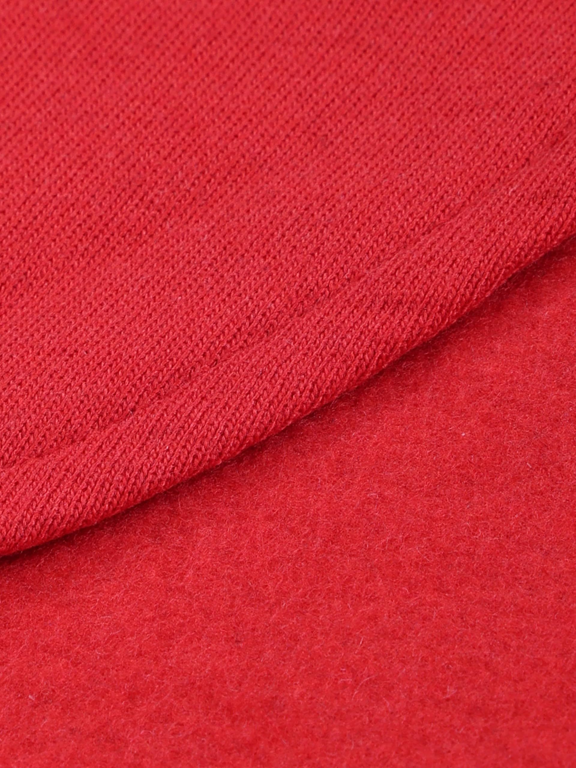 KiddoPanti Girls Crop Length Shrug | Cotton Poly Fleece Fabric |Sequin Patch on Chest | Front Open Pearl Button Closure | Crop Length, Full Sleeve | Girls Shrug,Red Heart - 8-10Y - Image 6 thumbnail