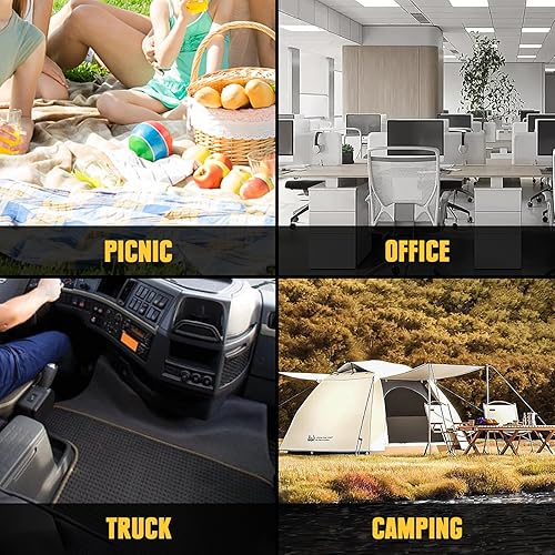 Miniatura 7 de Mellif - Lonchera eléctrica, compatible con batería dewalt de 20 V máxima (no incluida) 75 W, 62 onzas, calentador de alimentos 110 V12 V24 V para