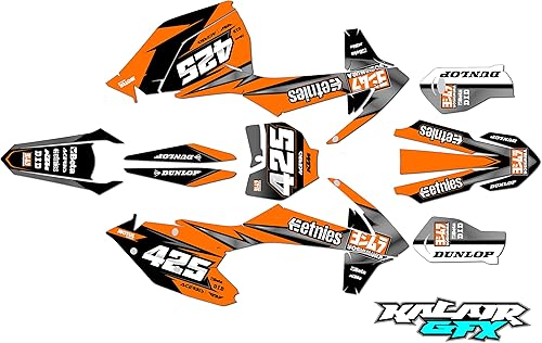 Miniatura 4 de Kalair GFX Graphics Kit for KTM 250SX,250XC AND 300XC (2017-2018) Screech Series Teal 21 Mil - Dirtbike racing decal no-plastics